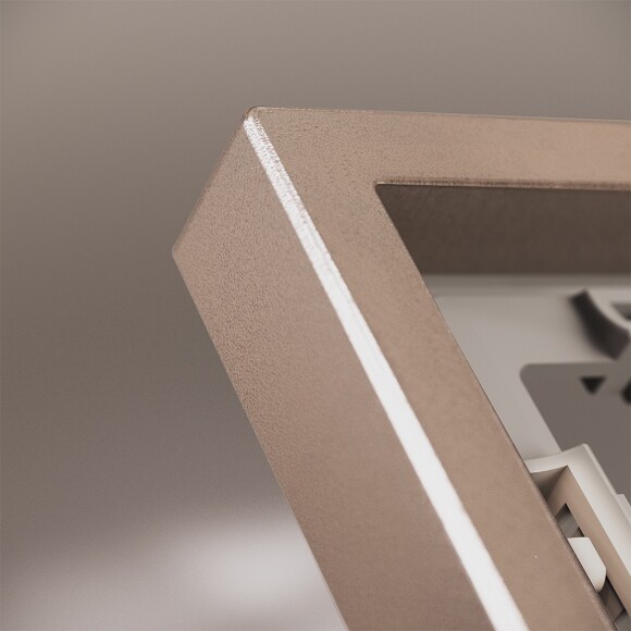 VLSM120310 Металлическая рамка для розеток и выключателей платинового цвета VOLTUM серии S70 Metal на 3 поста (платина)