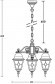 Уличный светильник подвесной QUADRO M lead GLASS 79970MlgG/3 Bl