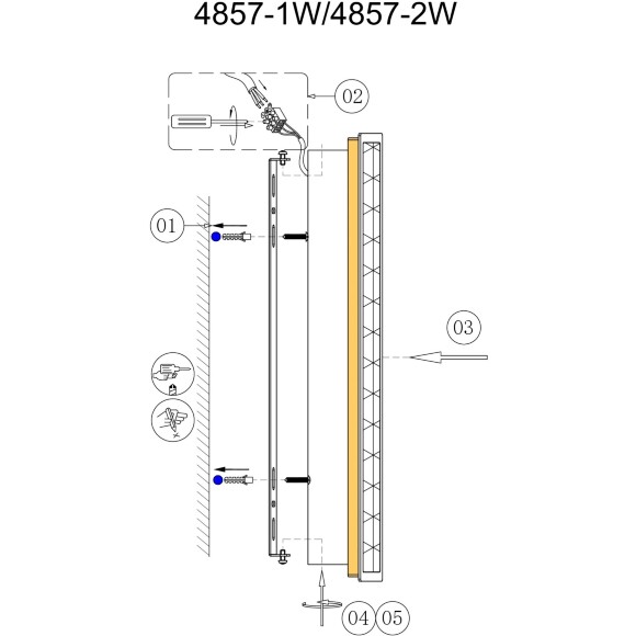 Favourite Primum 4857-1W Настенный светодиодный светильник бра высотой 40см, плафон перламутровый акрил мозаика ракушка, LED 20Вт 3000K 840Лм CRI90 IP20 220В, размеры D40xW75xH400мм