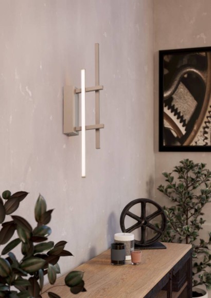 902142 TREPILIANO Светодиодное бра 12Вт 1450Лм 3000К алюминий сталь песочный белый