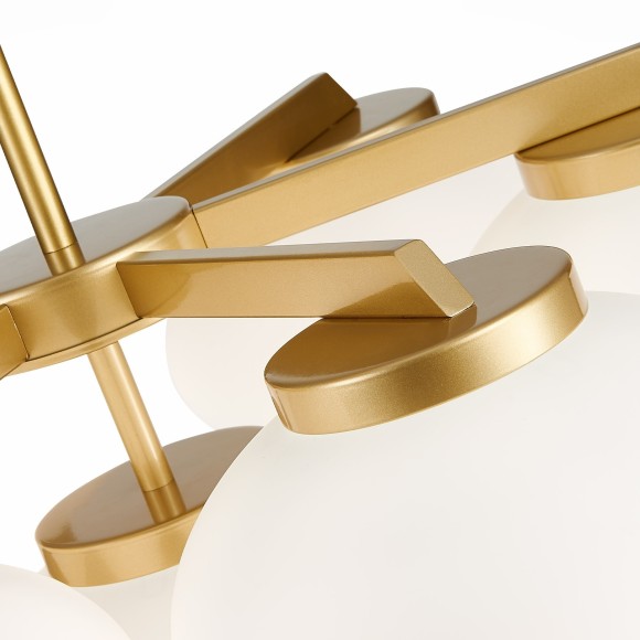 SL1503.203.07 Люстра подвесная ST-Luce Золотистый/Белый E27 7*40W MODICA SL1503.203.07 Люстра подвесная ST-Luce Золотистый/Белый E27 7*40W MODICA