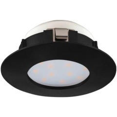 900743 Встраиваемый светильник PINEDA, 4,9W (LED), 3000K, IP20, IP44, ?78, пластик, черный