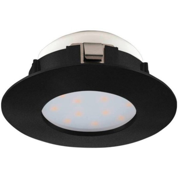 900743 Встраиваемый светильник PINEDA, 4,9W (LED), 3000K, IP20, IP44, ?78, пластик, черный