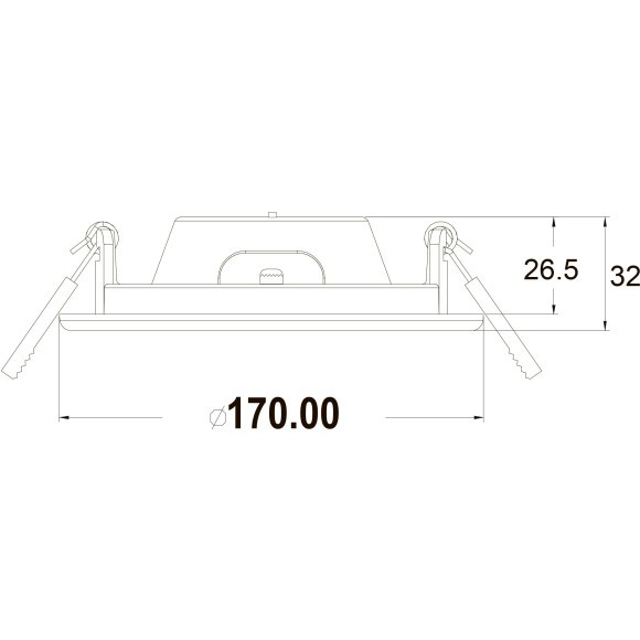 Встраиваемый светильник Maytoni DL016-6-L12W Stockton IP44 светодиодный LED 12W