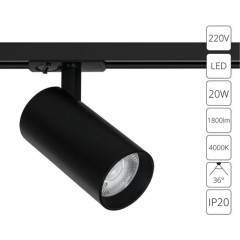 Трековый светильник Arte Lamp BENE A1947PL-1BK