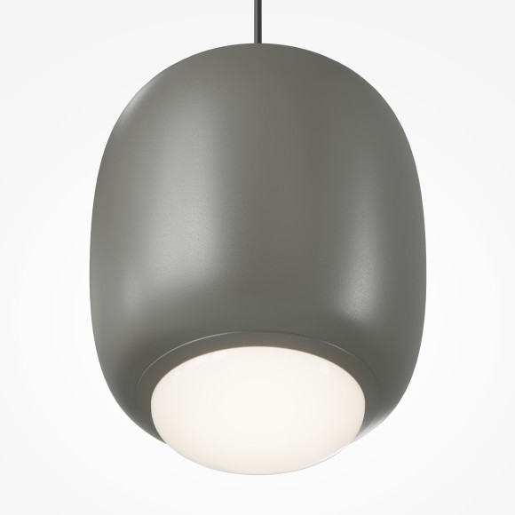 MOD466PL-L12GR3K Подвесной светодиодный светильник с серым металлическим плафоном, 12Вт, 180°, CRI90, 3000К, 1100Лм Maytoni Brio