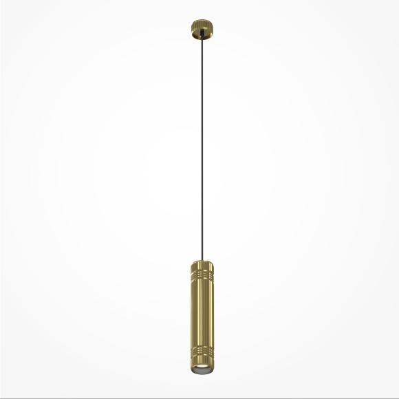 MOD475PL-01BS Подвесной латунный светильник в форме цилиндра под лампу GU10 макс 10Вт Maytoni Metropolis