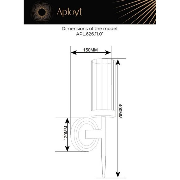 Светильник настенный (Бра) APL.626.11.01