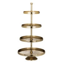427649 BABIRIK Блюдо-этажерка декоративное золотой алюминий