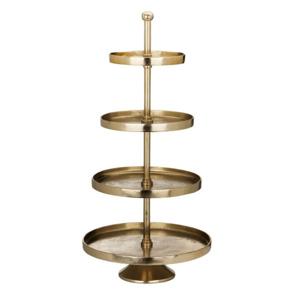 427649 BABIRIK Блюдо-этажерка декоративное золотой алюминий