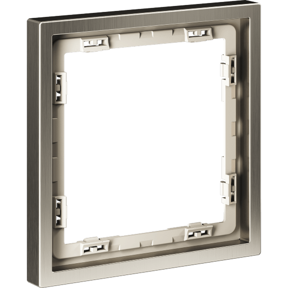 VLSM120111 Металлическая рамка для розеток и выключателей никелевого цвета VOLTUM серии S70 Metal на 1 пост (никель)