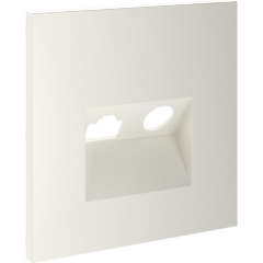 VLS002713 Накладка для розетки TV+RJ45 (CAT5-CAT6 + RG6 или РК 75-4,8-31 бежевого цвета VOLTUM S70 (хлопок)