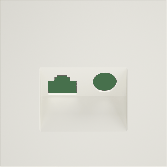 VLS002713 Накладка для розетки TV+RJ45 (CAT5-CAT6 + RG6 или РК 75-4,8-31 бежевого цвета VOLTUM S70 (хлопок)