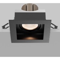 Maytoni Metal Modern DL008-12W2.7-3-4K-B Черный квадратный встраиваемый светодиодный светильник, поворотный, CCT перекл. цветовой температуры, LED 12Вт 2700-3000-4000K 1260-1470Лм CRI90 50° IP20 220V