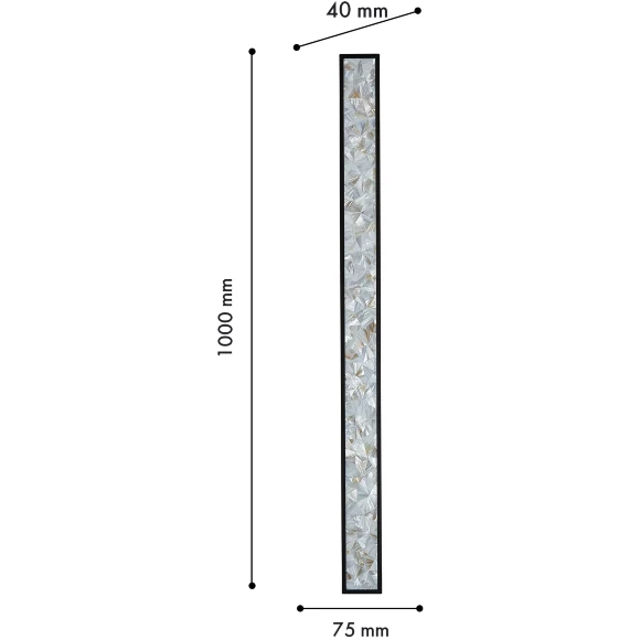 Favourite Primum 4857-2W Настенный светодиодный светильник бра высотой 100см, плафон перламутровый акрил мозаика ракушка, LED 50Вт 3000K 2050Лм CRI90 IP20 220В