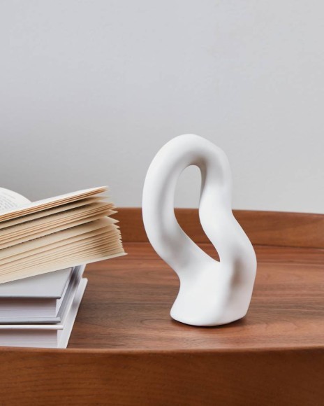 421244 Ваза декоративная AMBILOBE, L95, B70, H150, керамика, белый