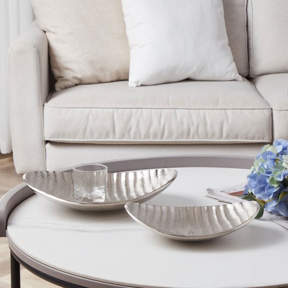 427011 FORLEYET Декоративная чаша L325, B235, H65, алюминий, цвет никель