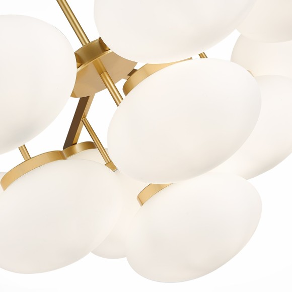 SL1503.203.13 Люстра подвесная ST-Luce Золотистый/Белый E27 13*40W MODICA SL1503.203.13 Люстра подвесная ST-Luce Золотистый/Белый E27 13*40W MODICA