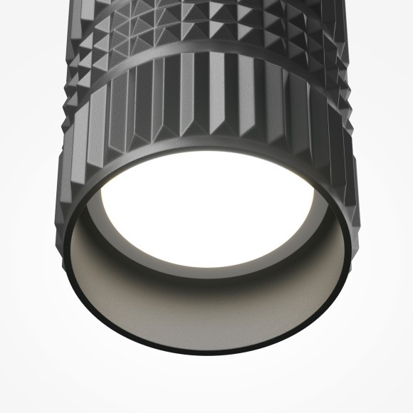 MOD475PL-01B Подвесной черный светильник в форме цилиндра под лампу GU10 макс 10Вт Maytoni Metropolis