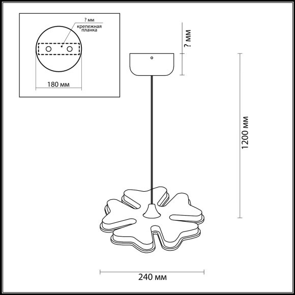 Подвес LED 26W 4000К 1300Лм 220V LEILA 3644/26L 