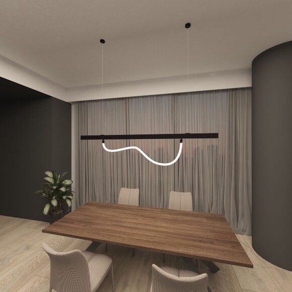 Поддерживающее крепление для гибкого неона Smart 220V Denkirs DK8064-BK