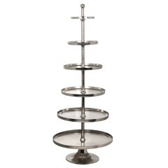 427652 BABIRIK H2060 Декоративное блюдо-этажерка алюминий, хромированный металл