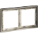 VLSM120211 Металлическая рамка для розеток и выключателей никелевого цвета VOLTUM серии S70 Metal на 2 поста (никель)