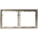 VLSM120211 Металлическая рамка для розеток и выключателей никелевого цвета VOLTUM серии S70 Metal на 2 поста (никель)