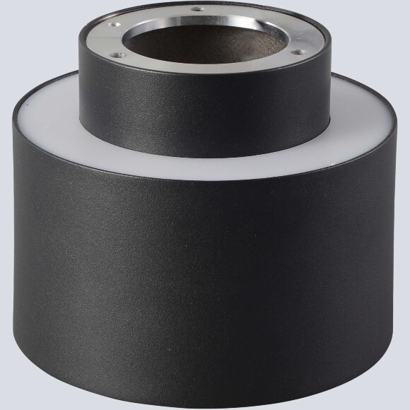 Crystal Lux CLT 085C BL 1400/592 Потолочный накладной LED светильник теплого света, черный матовый металл, белый матовый рассеиватель, технический минималистичный, свет вверх и вниз, 6+16Вт, 3000К 1360Лм CRI95 120° IP20 220V