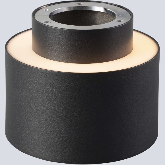 Crystal Lux CLT 085C BL 1400/592 Потолочный накладной LED светильник теплого света, черный матовый металл, белый матовый рассеиватель, технический минималистичный, свет вверх и вниз, 6+16Вт, 3000К 1360Лм CRI95 120° IP20 220V