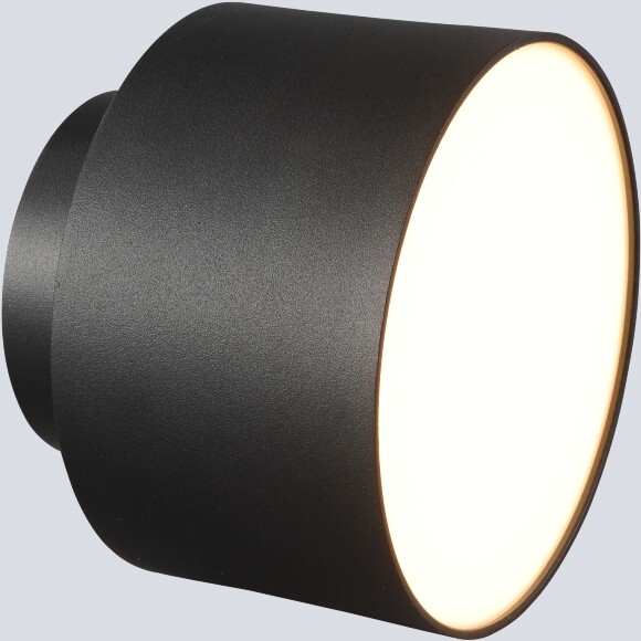 Crystal Lux CLT 085C BL 1400/592 Потолочный накладной LED светильник теплого света, черный матовый металл, белый матовый рассеиватель, технический минималистичный, свет вверх и вниз, 6+16Вт, 3000К 1360Лм CRI95 120° IP20 220V