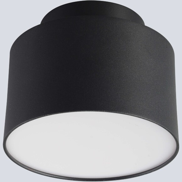 Crystal Lux CLT 085C BL 1400/592 Потолочный накладной LED светильник теплого света, черный матовый металл, белый матовый рассеиватель, технический минималистичный, свет вверх и вниз, 6+16Вт, 3000К 1360Лм CRI95 120° IP20 220V