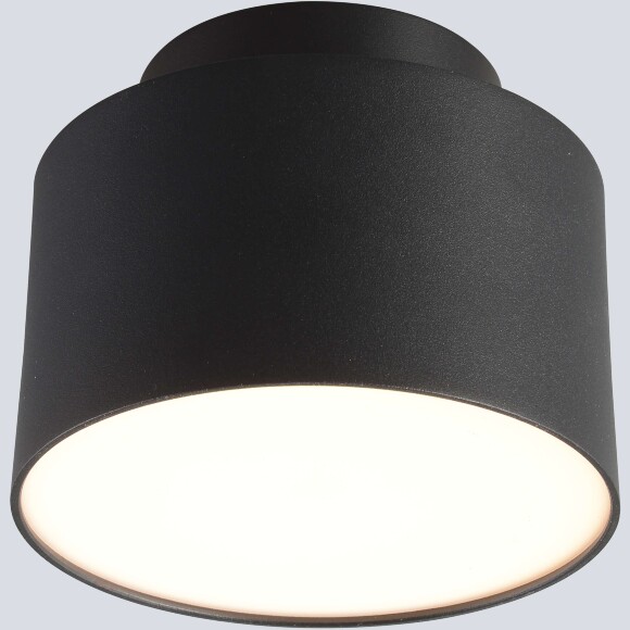 Crystal Lux CLT 085C BL 1400/592 Потолочный накладной LED светильник теплого света, черный матовый металл, белый матовый рассеиватель, технический минималистичный, свет вверх и вниз, 6+16Вт, 3000К 1360Лм CRI95 120° IP20 220V