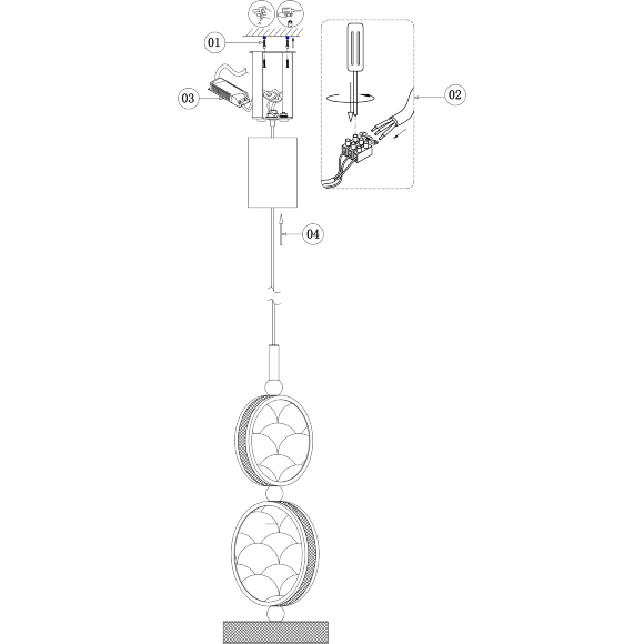 4858-1P Favourite Solarius Подвесной светодиодный светильник LEDx24W, 1175LM, 3000K