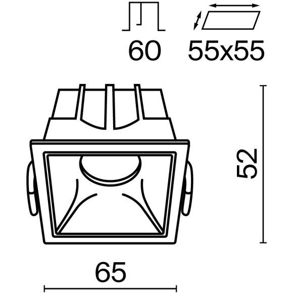 Встраиваемый светильник Maytoni DL043-01-10W4K-SQ-WB Alfa LED светодиодный LED 10W