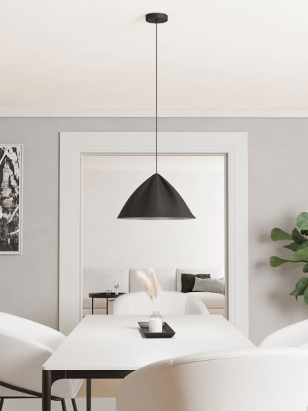 900835 EGLO PODERE Подвесной светильник с 1 лампой E27, 40Вт, черный, металл 900835 EGLO PODERE Подвесной светильник с 1 лампой E27, 40Вт, черный, металл