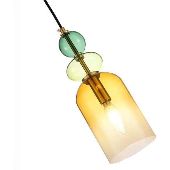 SL2000.213.01 Подвес ST-Luce Золотистый/Янтарный E14 1*40W GEA SL2000.213.01 Подвес ST-Luce Золотистый/Янтарный E14 1*40W GEA