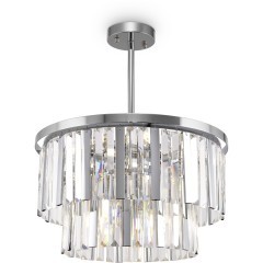Хромированная люстра с хрустальными элементами с 8 лампами Е14 Freya Viviane FR11001PL-08CH