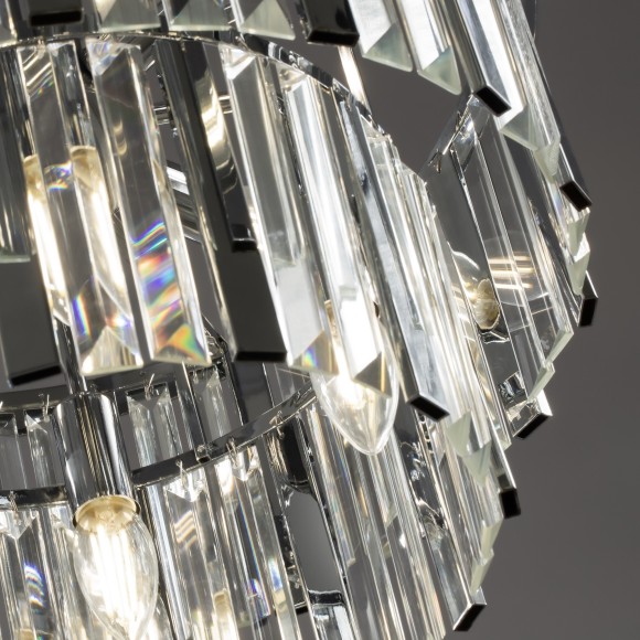 Хромированная люстра с хрустальными элементами с 8 лампами Е14 Freya Viviane FR11001PL-08CH