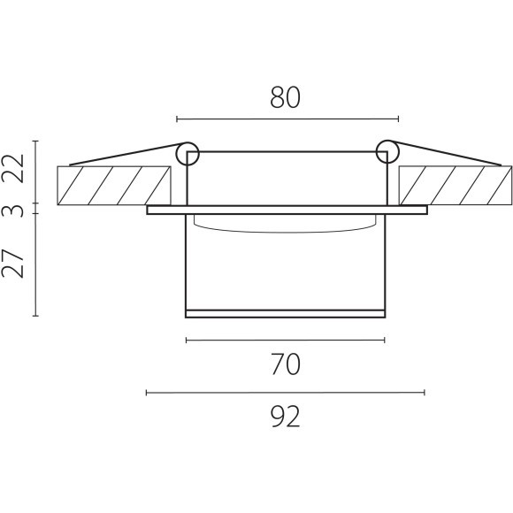 Светильник встраиваемый MR16/GU10 max 12Вт Maturo Lightstar 072007