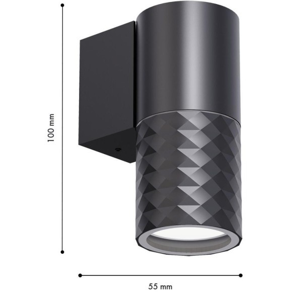 4659-1W, уличный светильник, D90xW60xH135, 1xGU10x35W, IP65, excluded