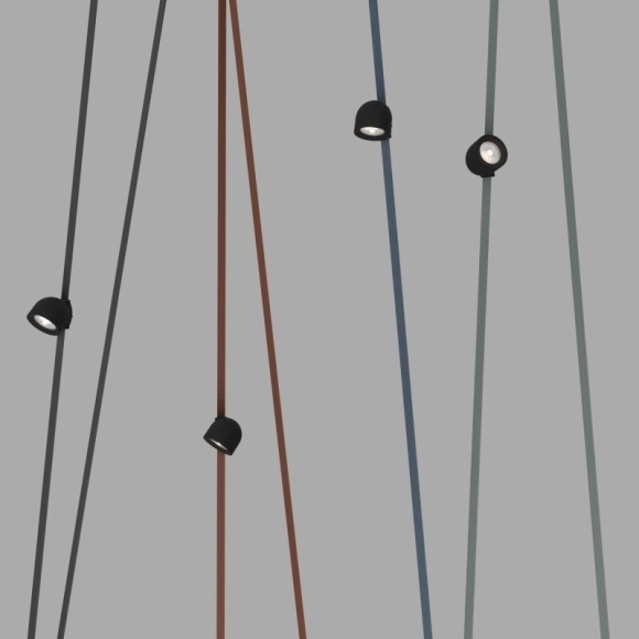 DK5640-BK Светодиодный поворотный SMART светильник для трека-ремня серии Denkirs Belty 48V, 12W, RA90, 38°, 2700-6500K