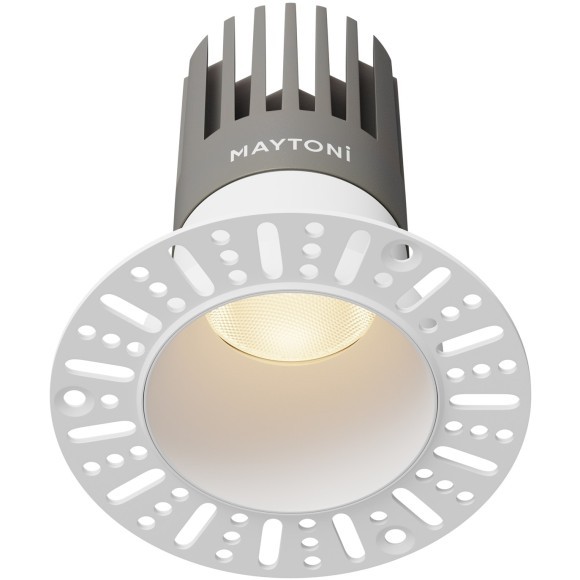 Встраиваемый светильник Maytoni Dip Hight+ LED Ra90 Lm1650 3000K IP20 15Вт 50° DL122-15W-3K-TRS-W Встраиваемый светильник Maytoni Dip Hight+ LED Ra90 Lm1650 3000K IP20 15Вт 50° DL122-15W-3K-TRS-W