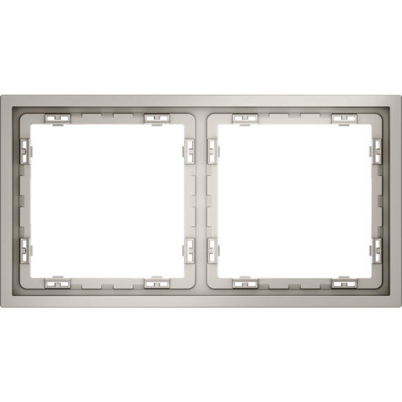 VLS100203 Рамка пластиковая для электрических изделий кашемирового цвета VOLTUM серии S70 на 2 поста (кашемир)