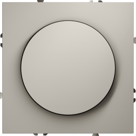 VLS070303 Диммер (светорегулятор) поворотно-нажимной 600 Ватт, кашемирового цвета VOLTUM S70 (кашемир)