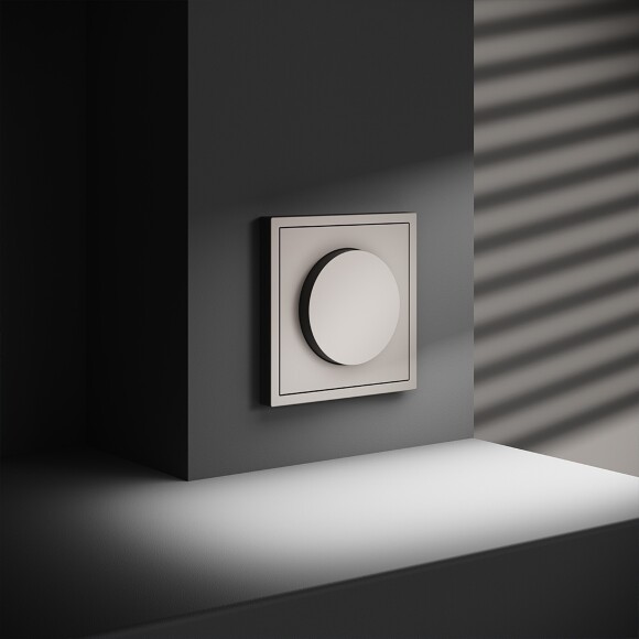 VLS070303 Диммер (светорегулятор) поворотно-нажимной 600 Ватт, кашемирового цвета VOLTUM S70 (кашемир)