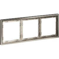VLSM120311 Металлическая рамка для розеток и выключателей никелевого цвета VOLTUM серии S70 Metal на 3 поста (никель)