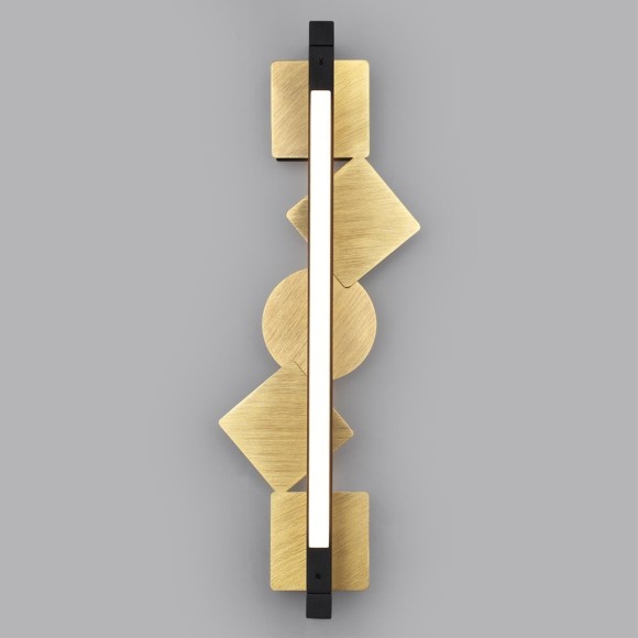 6691/7WL HIGHTECH ODL_EX24 017 Настенный светильник черный/.бронза браширов./металл/акрил поворотный на 360° IP20 LED 7W 184Лм 3000K GEOS