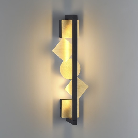 6691/7WL HIGHTECH ODL_EX24 017 Настенный светильник черный/.бронза браширов./металл/акрил поворотный на 360° IP20 LED 7W 184Лм 3000K GEOS