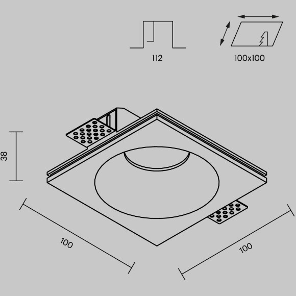Встраиваемый светильник Technical DL129-GU10-01-W Встраиваемый светильник Technical DL129-GU10-01-W